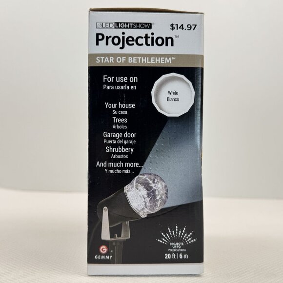 Gemmy LED Lightshow Projection Star Of Bethlehem 20 Ft Swirling Light White NEW - Picture 8 of 16